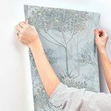 MN1820 Orchard Blue Grey Wallpaper