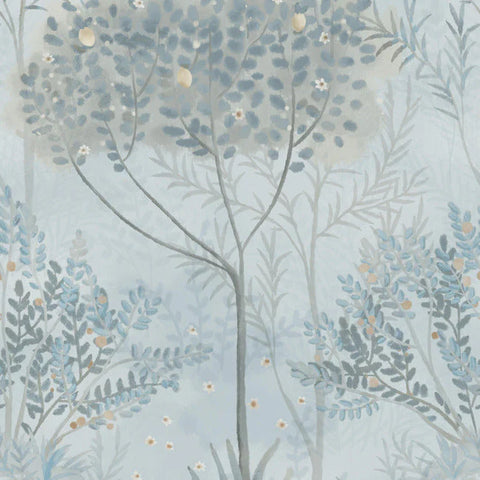 MN1820 Orchard Blue Grey Wallpaper