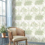 MN1822 Orchard White Green Wallpaper 