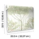 MN1822 Orchard White Green Wallpaper 