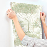MN1822 Orchard White Green Wallpaper 