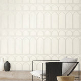 MN1830 Arches White Pearl Wallpaper