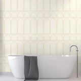MN1830 Arches White Pearl Wallpaper