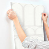 MN1830 Arches White Pearl Wallpaper