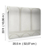 MN1832 Arches Grey Pearl Wallpaper