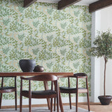 MN1840 Eden Retreat Jade Gold Wallpaper