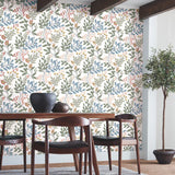 MN1841 Eden Retreat Multi White Wallpaper