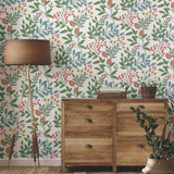 MN1841 Eden Retreat Multi White Wallpaper