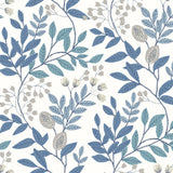 MN1842 Eden Retreat Blue White Glint Wallpaper