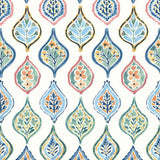 MN1852 Marketplace Motif White Multi Wallpaper