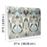 MN1921 Malta Neutral Blue Gold Wallpaper 