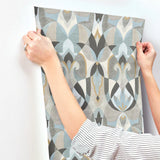 MN1921 Malta Neutral Blue Gold Wallpaper 