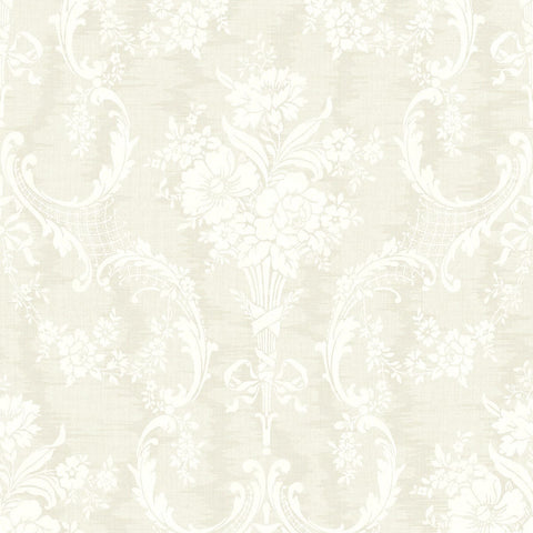 MV80007 Frame Bouquet Taupe and Ivory Wallpaper
