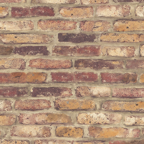 MV81401 Vintage Bricks Wine Antique Gold Wallpaper 