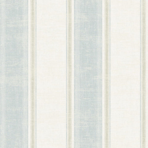 MV82202 Distressed Stripe Metallic Pearl Sky Blue Wallpaper