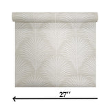 GL20107 Marco Allover tan cream off white palm branch faux grasscloth textured wallpaper
