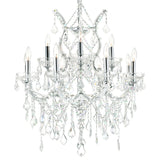 8311P30C-13 (Clear) Maria Theresa 13 Light Up Chandelier With Chrome Finish