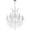 8311P30C-13 (Clear) Maria Theresa 13 Light Up Chandelier With Chrome Finish