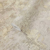 Z44905 Matte grayish tan gold cream faux vintage distressed plaster textured wallpaper