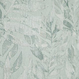 WM56127201 Matt mint green distressed faux fabric Textured Tropical palm leaves Wallpaper