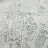 WM56127201 Matt mint green distressed faux fabric Textured Tropical palm leaves Wallpaper