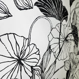 7176 Modern Floral Black & White Leaf Outline plants contemporary Wallpaper FP2660