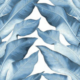 NV5543 York Beverly Hills Modern Heritage Tropical leaves white blue Wallpaper