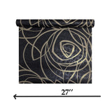 9585 Modern Matt Black beige gold art abstract lines contemporary wallpaper 3D WH2666