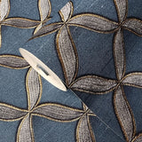221227 Modern Navy blue gray gold graphic trellis faux fabric textured wallpaper rolls