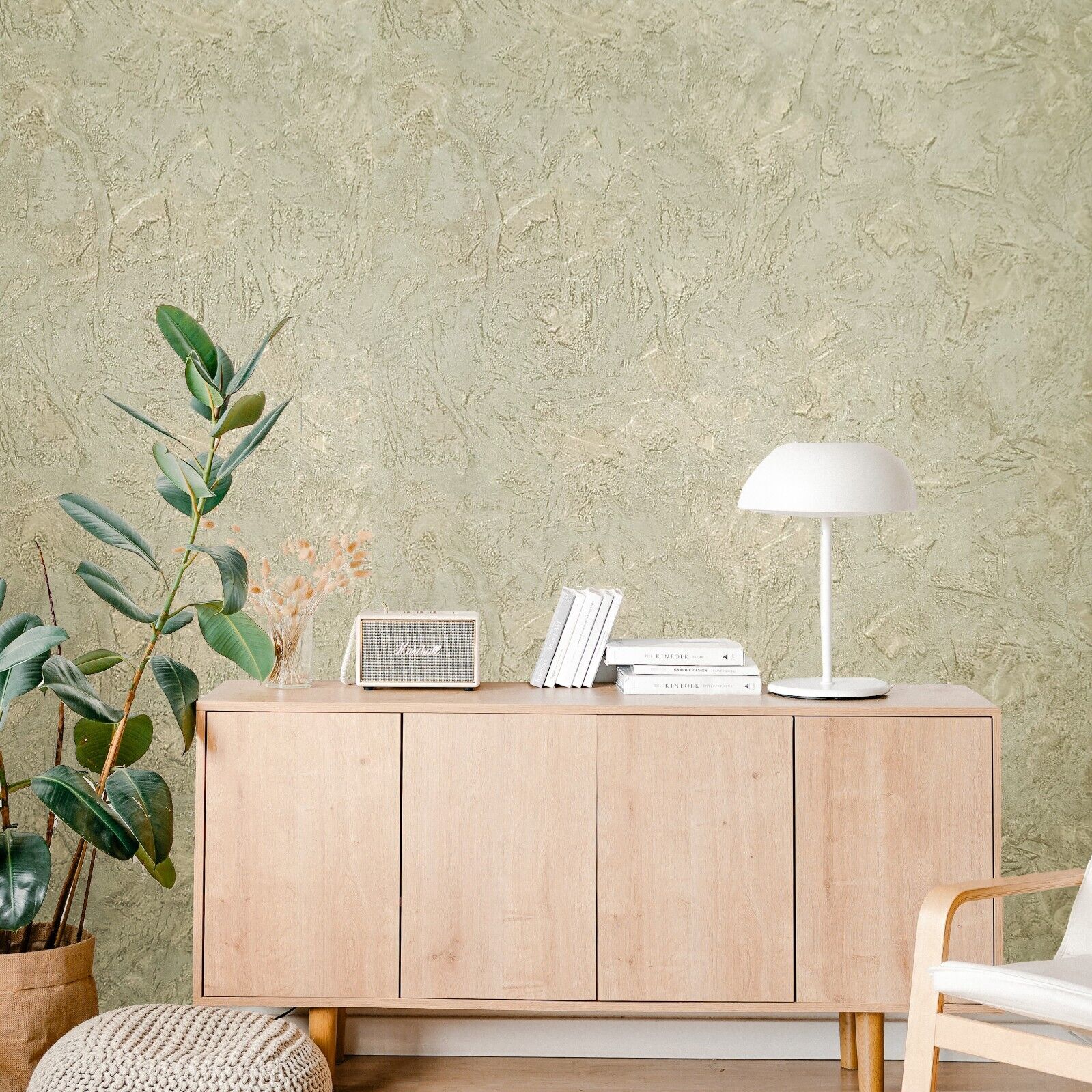 Z10924 Modern plain sand brass metallic faux plaster textured