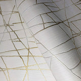 Z44551 Modern wallpaper beige cream off white gold metallic Textured abstract lines 3D
