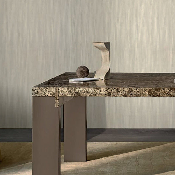 Z46018 Modern wave lines champagne taupe Faux leather