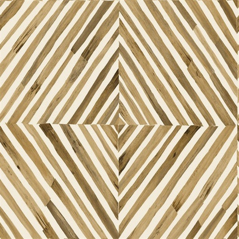 NG50124X Havana Diamond Geometric Chestnut Wallpaper