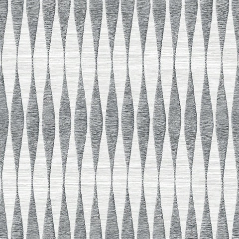 NG50140X Alfonso Natural Grasscloth Silver Ogee Wallpaper