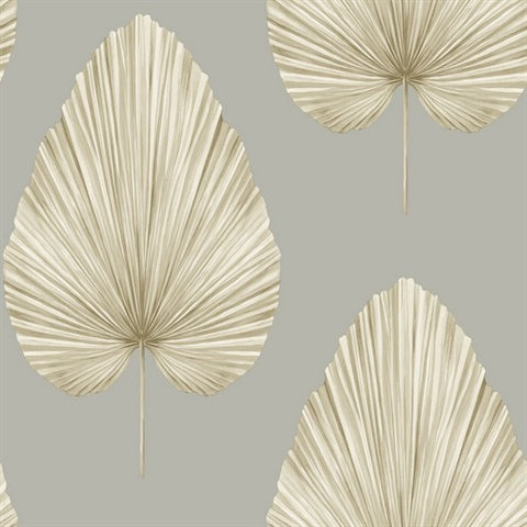 NG50145X Grande Large Leaf Fog Wallpaper