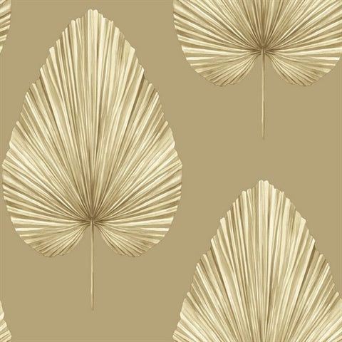 NG50148X Grande Large Leaf Taupe Wallpaper
