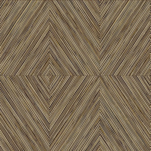 NG50158X Naturale Carmel Faux Wood Geometric Wallpaper