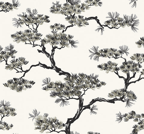 NS50000 Floral Textured Natural Silhouettes Wallpaper