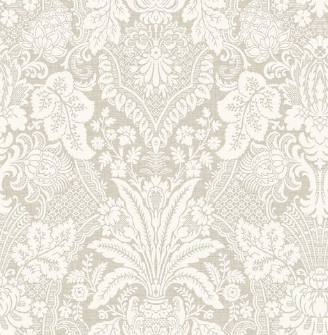 NS52206 Floral Damask Natural Silhouettes Wallpaper