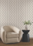 NT6104 Metallic Scallop Cream Wallpaper