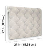 NT6104 Metallic Scallop Cream Wallpaper