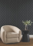 NT6105 Metallic Scallop Black Wallpaper