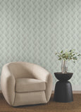 NT6106 Metallic Scallop Light Green Wallpaper 