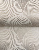 NT6107 Metallic Scallop Beige Wallpaper 