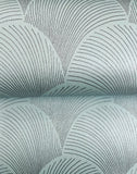 NT6108 Metallic Scallop Blue Pearl Wallpaper