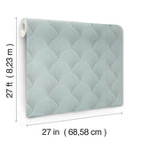 NT6108 Metallic Scallop Blue Pearl Wallpaper