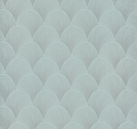 NT6108 Metallic Scallop Blue Pearl Wallpaper