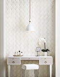  NT6109 Metallic Scallop White Wallpaper