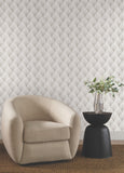  NT6109 Metallic Scallop White Wallpaper