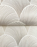  NT6109 Metallic Scallop White Wallpaper